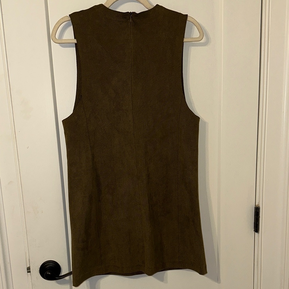 Zara Brown Soft Sleeveless Mini Dress - Picture 6 of 6